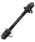 Front Bike Axle 140mm 3 Eighths Inch Black Hub Shaft Replacement Kit With Conical Lock Nut Washer 26 TPI For Most Bikes