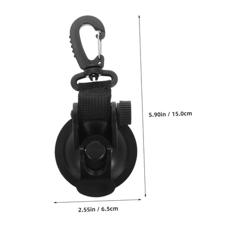 Heavy Duty Cup Hooks 4 Pack With Suction Anchors For Camping And Outdoor Travel, TPU Anchor Straps, black suction cup