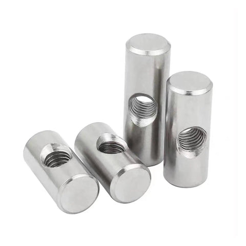 Assorted Furniture Barrel Nuts And Slotted Cross Dowels Kit Must Have With Silver Thumb Screws 5 Pcs For Secure Bolt Connections