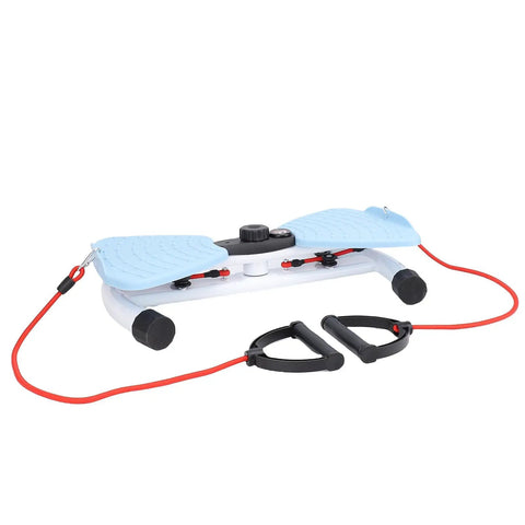 Quiet Waist Twisting Machine for Home Workouts with Rope and High Load Capacity Disc, Blue, easy setup, full body rotation