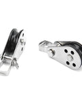 316 Stainless Steel Pulleys 2 Pack With Nylon Wheel And Steel Bearing For Small Lifting And Deck Rigging On Boats Kayaks Sailboats