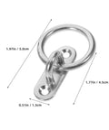 Rock Solid Stainless Steel Pad Eye Plates And Heavy Duty Mounting Rings With M5 Threads, 1.97in diameter for marine rigging.