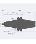 Technical drawing of Heavy Duty Brushless High Speed Spindle Delivering Next Level Precision For Cnc Machining Centers.