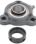 2 Pack 3 Bolt Flange Mount Ball Bearing Unit with Insert Bearing SA20516 and TRD205 Bore 1 In, Eccentric Collar, Industrial Use