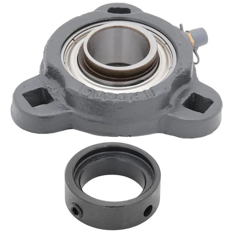 2 Pack 3 Bolt Flange Mount Ball Bearing Unit with Insert Bearing SA20516 and TRD205 Bore 1 In, Eccentric Collar, Industrial Use