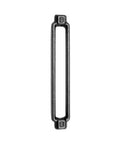 Heavy Duty Forged Steel Turnbuckle Body Seven Eighth Nine Thread Six Inch Length Astm F1145 Certified, side view.