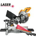 Eight And A Quarter Inch Sliding Miter Saw With Laser Guide For Wood And Metal Cuts, Twelve Point Five Amp Bevel Sliding Chop Saw