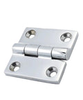 Self Closing Reversible Door Hinge Set 2 Pack Stainless Steel Butt Hinges with four holes, mirror polish finish.