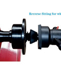 Heavy Duty Wheel Balancer Machine For 30 Inch Rims Precision Auto Tool showing reverse fitting for wheel adjustment.