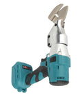Heavy Duty Cordless Electric Metal Shears With 360 Degree Rotating Head, handheld tool with metal blades for cutting.