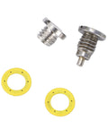Premium Alomejor Gear Case Drain Plug Kit For Mariner Outboard Lower Unit Oil Sealer 2 Pack Heavy Duty Metal Replacement with two yellow seals