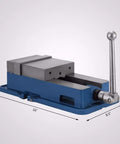 Badass Heavy Duty Workbench Vise With Lockdown Precision Clamping Plus Ultra Hard Steel Jaw, 16x8.5x4 inches, for milling and drilling.