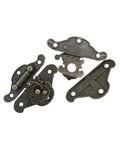 Kickass Solid Four Pack Retro Zinc Alloy Hasp Latches In Vintage Bronze Tone, 49x38mm, for jewelry boxes and wood projects.