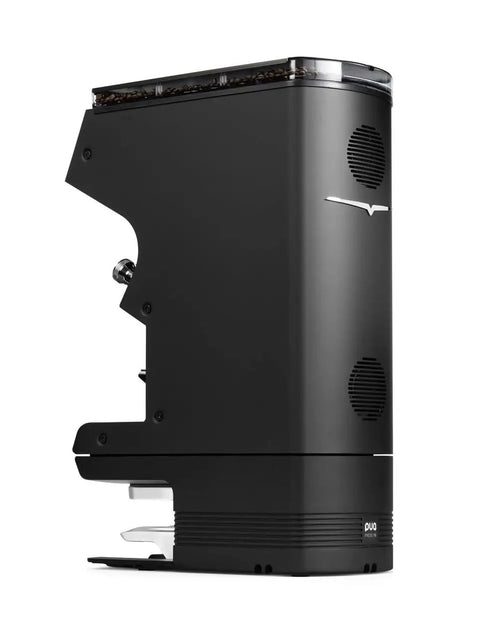 Side view of Game Changing Automatic Espresso Tamper With Adjustable Pressure And Custom Tamping Profiles in black finish.