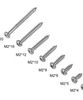800Pcs M2 Self Drilling Screw Set With Handy Eight Sizes Cross Drive Pan Head Wood Screws Made of 304 Stainless Steel