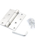 Two Pack Folding Door Hinge With Ball Bearing In Stainless Steel Single Or Double Spring Hidden Cabinet Hinge 4 Inch Size A with Allen key