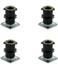 Double Star Threaded Caster Insert In Heat Treated Steel For 3/4 Inch Square 16-18 Gauge Tubing With Deep Setting 5/16-18 Thread