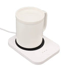 Kick Those Cold Coffee Sips To The Curb With This Electric Desk Mug Warmer Featuring Three Custom Temperature Settings To Keep Your Daily Grind Piping Hot All Day Long Smart Cup Heater For Office with white mug on warmer