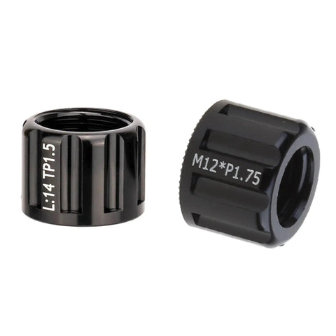 Super Durable Aluminum Bike Thru Axle Nut 12mm 15mm Thread Quick Release Cap black nut for bike hub skewer accessory