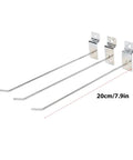 Aluminum Slatwall Slot Board Hooks 20cm 3.3mm Heavy Duty Display Hangers 50 Pack For Home Garage Store Shelving And Retail Organization