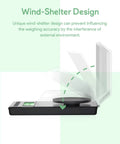 Pro Grade Ultra Precision Digital Scale 50g Capacity With 0.001g Readout side view with wind-shelter design