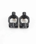 Front C Hub Carrier And Caster Block Set For 1/10 Scale RC Cars Upgrade Replacement Parts, black rigid plastic hubs.