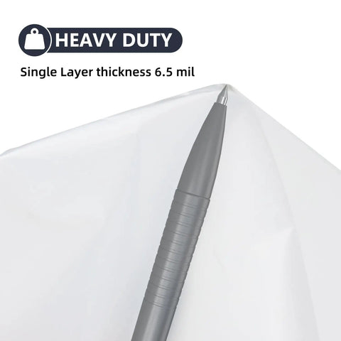 Clear Plastic Dust Collector Bags for Woodworking Systems For DIY Pros 6.5 Mil Heavy Duty Replacement Bags corner detail