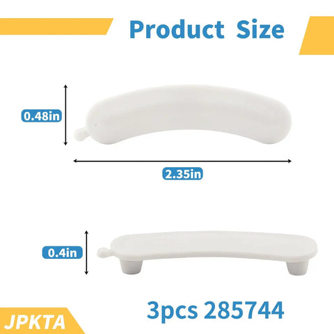 Heavy Duty Washing Machine Repair Kit With Suspension Springs Counterweight Pads And Tub Wear Pads DIY Friendly For Whirlpool Kenmore Washers Includes WP63907 W10250667 And 285744 Parts To Restore Drum Support And Quiet Spin. 3pcs 285744 pads, 2.35in x 0.48in