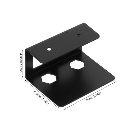 Two Pack Under Desk Laptop Mount With Hidden Docking Bracket For Home Office Mini Pc Router Setup showing a black metal mounting bracket.