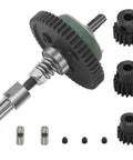 Metal Differential Gear Kit with slipper clutch, 32P 54T spur gear, 15T 17T 19T pinions for Traxxas 4x4 RC cars, steel build.