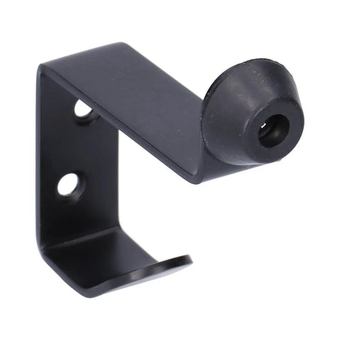Rock Solid Stainless Steel Door Stopper With Hook, Wall Mounted Door Bumper For Home And Office, Black Finish