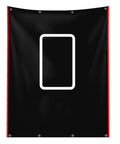 4x6 Baseball Backstop for Batting Cages and Softball Nets, Durable PVC Strike Zone Target Backdrop, front view.