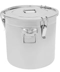 Heavy Duty Stainless Steel Canister With Airtight Lids Keep Your Pantry Stale Free Organize Rice Flour Grain And Coffee Lock In Freshness Bulk Food Storage Bucket 8.7 Gallon lid detail and secure latch