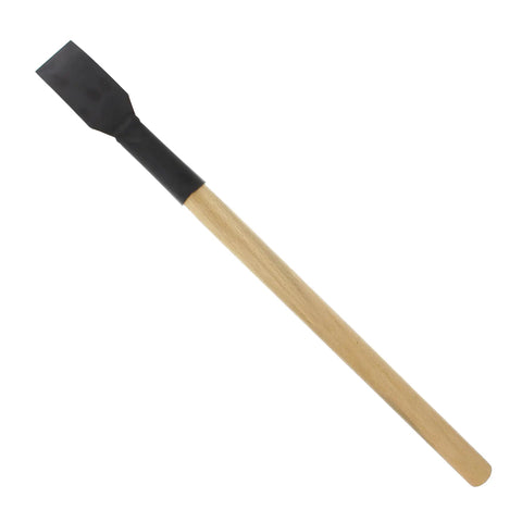 Bark Debarking Tool For Logs With Beveled Blade, wood handle, ideal for woodworking and home shop tasks.