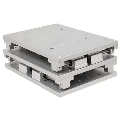 2 Axis XY Positioning Moving Work Table for Marking and Engraving Machines, 50x80 mm stroke with adjustable handwheel and M6 holes