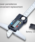 Digital Depth Caliper Gauge 0 To 150mm 0.01mm Resolution Electronic Depth Rule With Stainless Steel Body For Precise Measurements