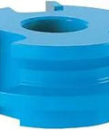 Close-up of blue V Groove Paneling Cutter Set Two And Three Quarters Inch Diameter With One Inch Cutting Length For Wainscoting