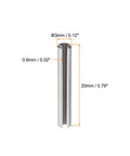 Slotted Spring Pin M3 X 20mm 304 Stainless Steel Split Roll Dowel Pin Plain Finish, Pack Of 50 for machinery positioning