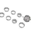 8 Piece Watch Movement Holder Kit With Main Support For 2824 2671 7750 2000 8500 3100 3135 Movements in stainless steel.