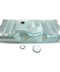 Front view of 18 Gallon Gas Tank Replacement For Ford LTD 1983 To 1986, Lincoln Continental 1982, Mark VI 1981 To 1983, Town Car 1982 To 1989, Mercury Grand Marquis 1983 To 1989 Direct Fit OE Style Fuel Tank with accompanying components