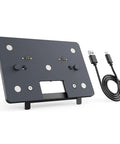 Fast Charge USB Dock Stand for 3D Printers Backplate Mount with Slip Resistant Base and Quick Charging Panel, shown with USB cable