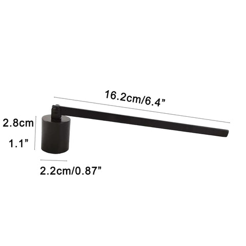 Sleek Black Stainless Steel Candle Snuffer With Rotating Swivel Bell And Ergonomic Grip Handle For Smooth Flame Control And Deep Jar Reach Killer Gift For Candle Lovers Everywhere