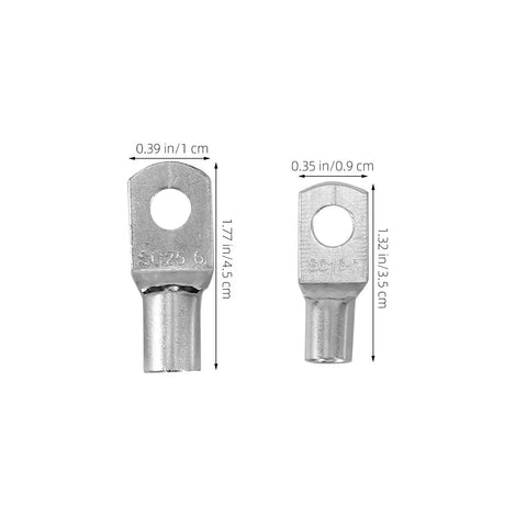Secure Battery Terminal Connectors Kit With Tinned Copper Wire Lugs And Polyolefin Heat Shrink Tubing For Reliable Automotive and Diy Electrical Connections That Hold Tight Without Failing, two sizes