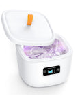 No Sweat Ultrasonic Cleaner For Jewelry Watches And Dentures High Frequency Automatic Bubble Wash Machine In Matte Black with open lid