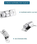 Heavy Duty 2 Set Of 304 Stainless Steel Worm Gear Hose Clamps With 11 Point 5 Feet Strap Kit For Secure Mechanical Grip And Rigid Core Construction That Won't Slip Under Pressure, 0.62 inch
