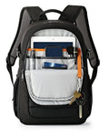 Rugged Outdoor Camera Backpack For DSLR Gear Fits Kit Lens Up To 18 To 135mm Plus Extra Lenses And Flash, organized interior pockets.