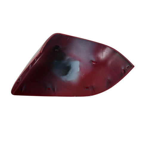 Fresh Red Right Side Front Side Mirror Lower Bottom Cover Cap For Tesla Model 3 2017 To 2021 visible from top angle.
