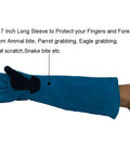 Bite Proof 23.7 Inch Kevlar Reinforced Animal Handling Gloves showing long sleeve protection for animal handling.