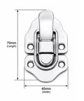 Heavy Duty Toggle Catch Lock Metal Hasp Latch Clasp For Chest Box Gift Bag Suitcase Furniture Hardware DIY With Screws Secure Buckle Strong Build Quality 70x40mm Package, silver 70x40mm