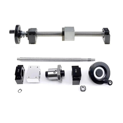 Top Shelf Sfu1204 Ball Screw Kit Loaded With Two Hgr15 Linear Guide Rails And Four Hgh15ca Motion Carriages Ready For Fast Gantry Machine Assembly Projects, showing components and assembly parts.